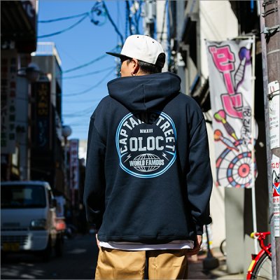 画像3: 【送料無料】CAPTAIN STREET C.E. P/Oパーカー NAVY キャプテンストリート