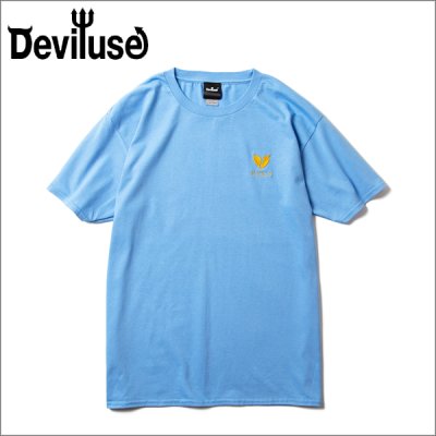 画像1: 【20%OFF】Deviluse デビルユース Heartaches Tシャツ MID BLUE