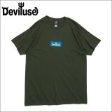 Deviluse デビルユース Blue Box Logo Tシャツ GREEN