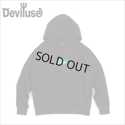 画像1: 【20％OFF】【送料無料】Deviluse デビルユース Green Box Logo P/Oパーカー BLACK