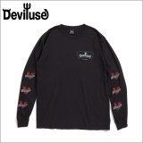 Deviluse デビルユース Round Logo L/S Tシャツ WASHED BLACK