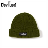 Deviluse デビルユース Logo ビーニー OLIVE