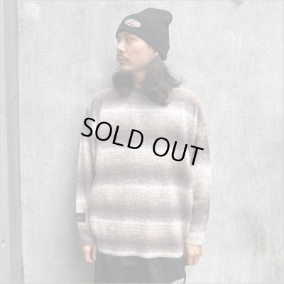 画像3: 【送料無料】Deviluse デビルユース Border Knit Crewneck BROWN