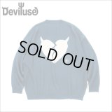 【送料無料】Deviluse デビルユース Heartaches Knit Crewneck NAVY