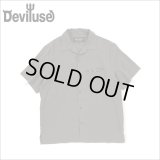 【送料無料】Deviluse デビルユース Leopard Open Collar S/Sシャツ SILVER