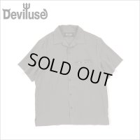 【送料無料】Deviluse デビルユース Leopard Open Collar S/Sシャツ SILVER