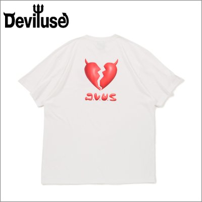 画像1: Deviluse デビルユース Plump Heart Tシャツ WHITE