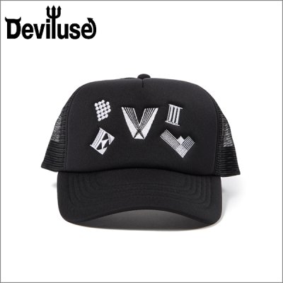 画像1: Deviluse デビルユース Adorn メッシュキャップ BLACK