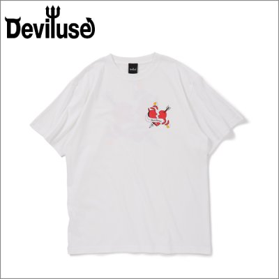画像1: Deviluse デビルユース Heart Arrow Tシャツ WHITE