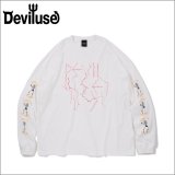 Deviluse デビルユース Lightning L/S Tシャツ WHITE