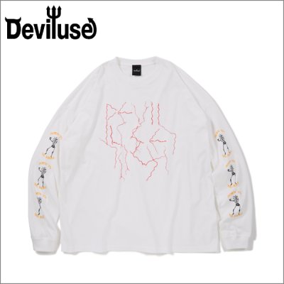 画像1: Deviluse デビルユース Lightning L/S Tシャツ WHITE