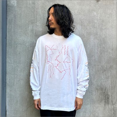 画像3: Deviluse デビルユース Lightning L/S Tシャツ WHITE