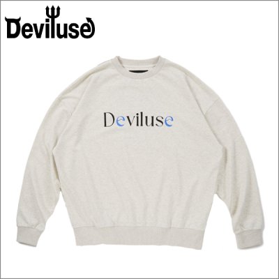 画像1: 【送料無料】Deviluse デビルユース Molding クルーネックスウェット Washed GRAY