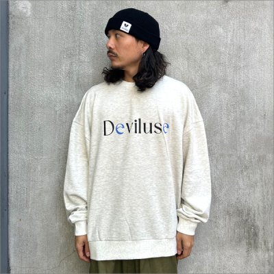 画像3: 【送料無料】Deviluse デビルユース Molding クルーネックスウェット Washed GRAY
