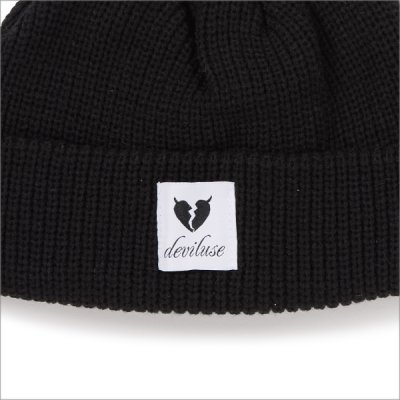 画像2: Deviluse デビルユース Heartaches ビーニー BLACK