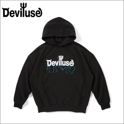 画像1: 【送料無料】Deviluse デビルユース Volt Logo P/Oパーカー BLACK
