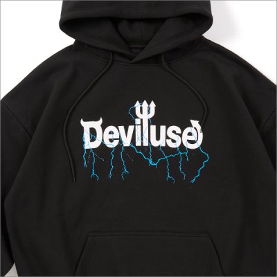 画像3: 【送料無料】Deviluse デビルユース Volt Logo P/Oパーカー BLACK
