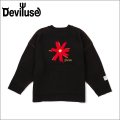 【送料無料】Deviluse デビルユース Prickly Flower Knit Crewneck BLACK