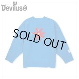 【送料無料】Deviluse デビルユース Prickly Flower Knit Crewneck BLUE
