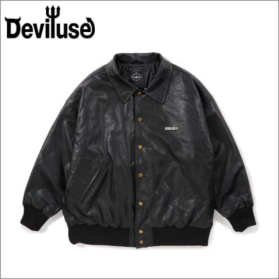 画像1: 【送料無料】Deviluse デビルユース Varsity JKT BLACK