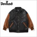 【送料無料】Deviluse デビルユース Varsity JKT BLACK/BROWN