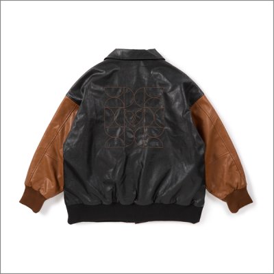 画像2: 【送料無料】Deviluse デビルユース Varsity JKT BLACK/BROWN