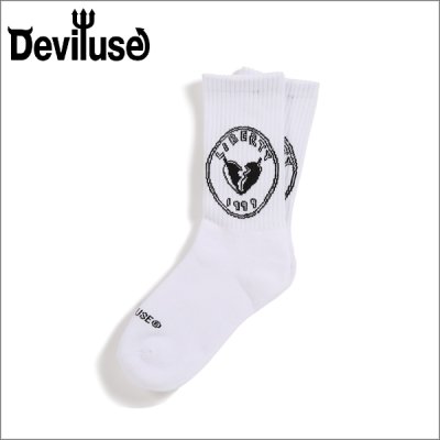 画像1: Deviluse デビルユース Liberty Socks WHITE