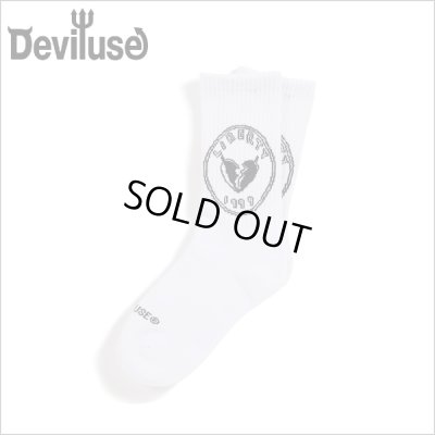 画像1: Deviluse デビルユース Liberty Socks WHITE