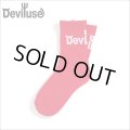 Deviluse デビルユース Logo Socks RED