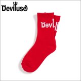 Deviluse デビルユース Logo Socks RED
