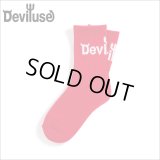 Deviluse デビルユース Logo Socks RED