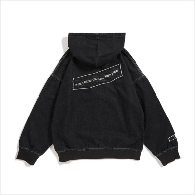 画像2: 【送料無料】Deviluse デビルユース Denim ZIPパーカー BLACK