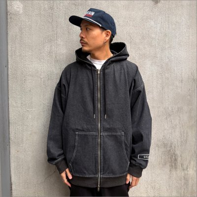 画像3: 【送料無料】Deviluse デビルユース Denim ZIPパーカー BLACK