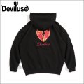 【送料無料】Deviluse デビルユース Flame Heart P/Oパーカー BLACK