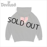 【送料無料】Deviluse デビルユース Flame Heart P/Oパーカー BLACK
