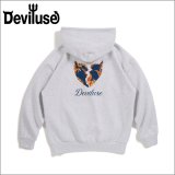 【送料無料】Deviluse デビルユース Flame Heart P/Oパーカー ASH