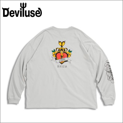画像1: Deviluse デビルユース Heart Lock L/S Tシャツ SILVER