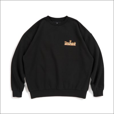 画像2: 【送料無料】Deviluse デビルユース Flame Logo クルーネックスウェット BLACK