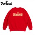 【送料無料】Deviluse デビルユース Flame Logo クルーネックスウェット RED