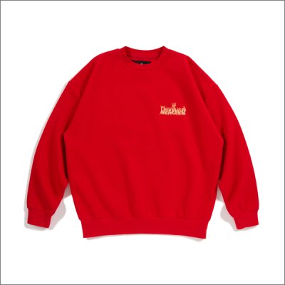 画像2: 【送料無料】Deviluse デビルユース Flame Logo クルーネックスウェット RED