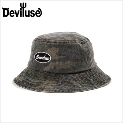 画像1: Deviluse デビルユース Camo バケットハット DARK CAMO