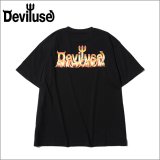 Deviluse デビルユース Flame Logo Tシャツ BLACK