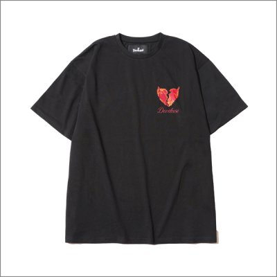 画像2: Deviluse デビルユース Flame Heart Tシャツ BLACK