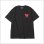 画像2: Deviluse デビルユース Flame Heart Tシャツ BLACK (2)