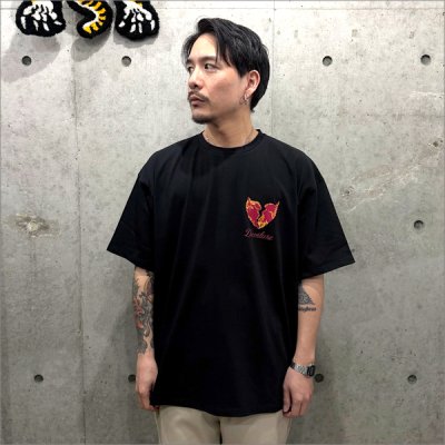 画像3: Deviluse デビルユース Flame Heart Tシャツ BLACK