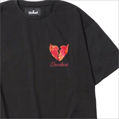 画像5: Deviluse デビルユース Flame Heart Tシャツ BLACK