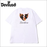 Deviluse デビルユース Flame Heart Tシャツ WHITE
