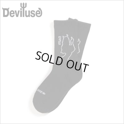 画像1: Deviluse デビルユース She Devil Socks BLACK/WHITE