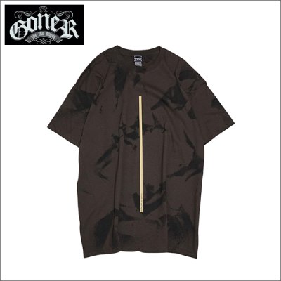 画像1: 【30%OFF】GoneR ゴナー Tie-dye Line Tシャツ D.CHOCOLATE