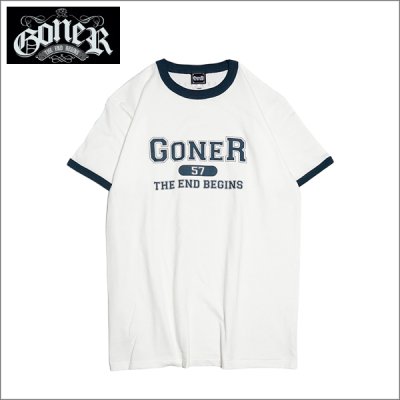 画像1: GoneR ゴナー College Ringer Tシャツ NATURAL/DENIM